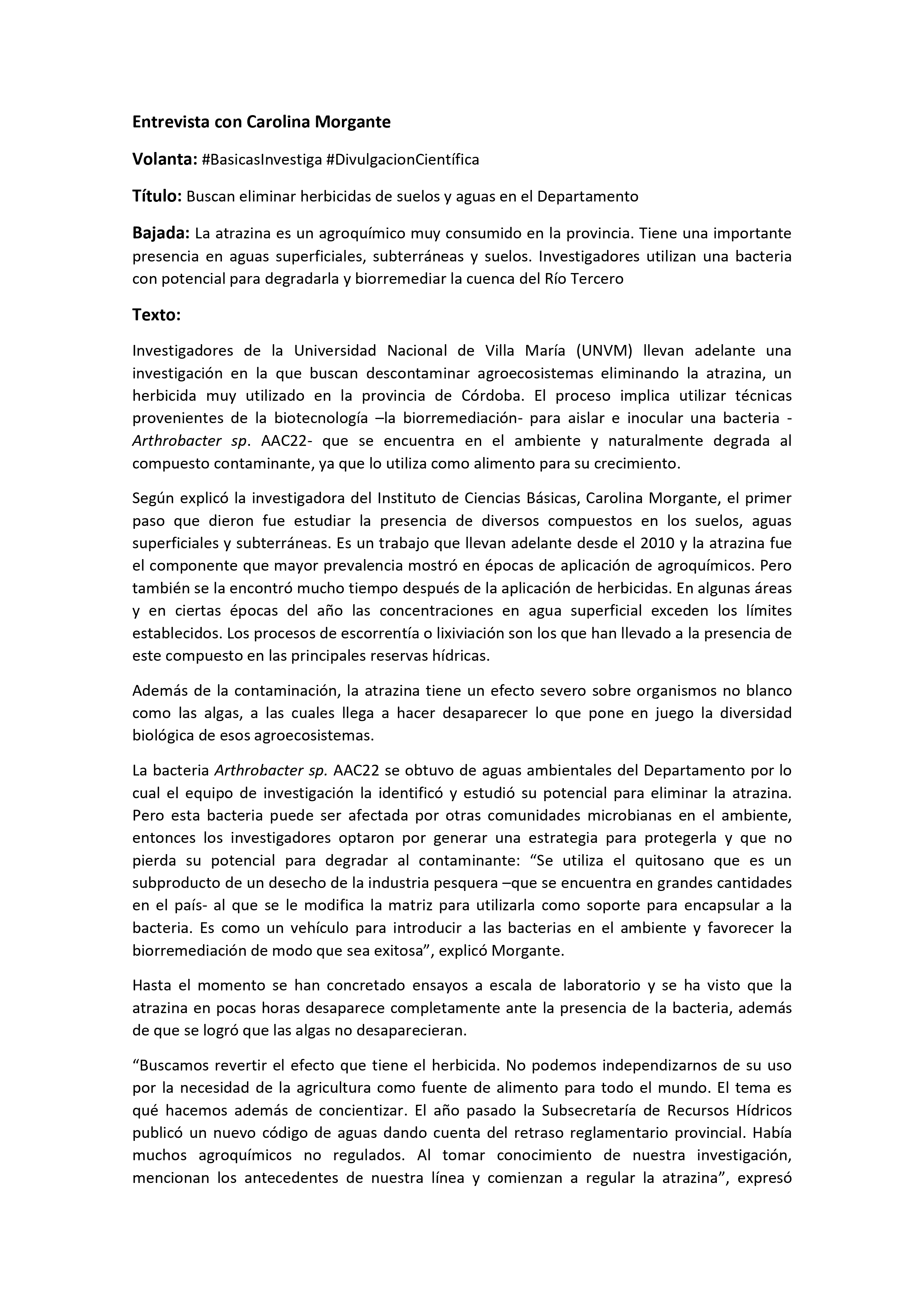 Página 1 de la Entrevista 06