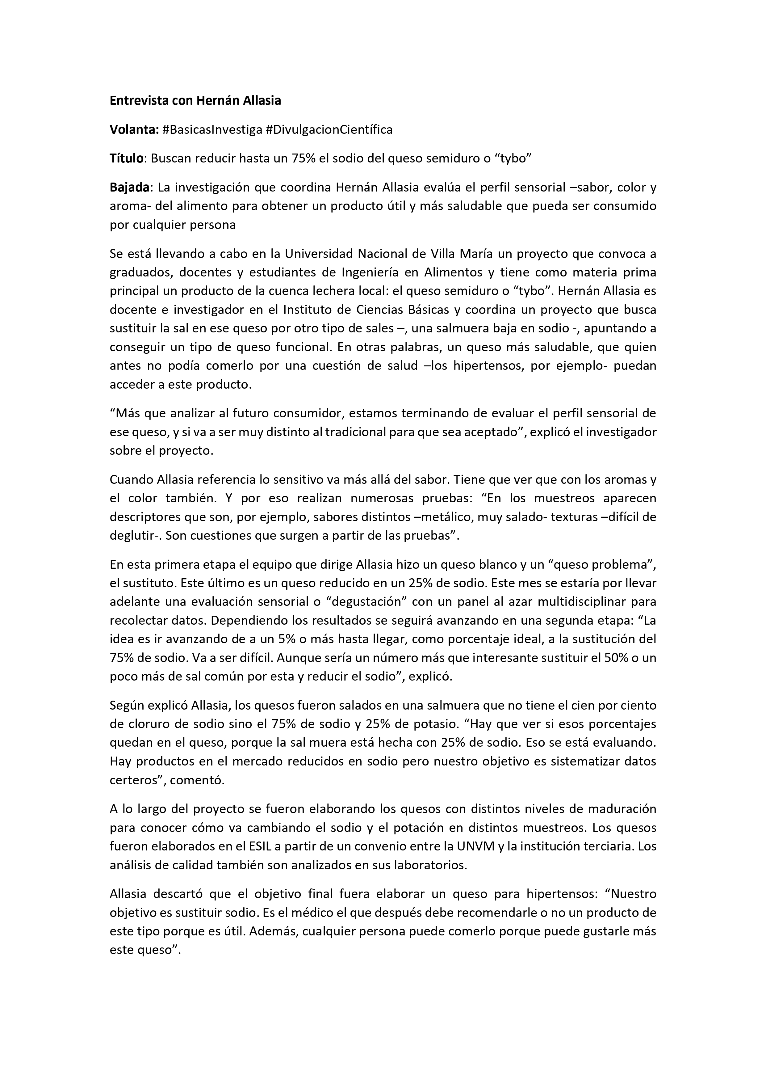 Página 1 de la Entrevista 16