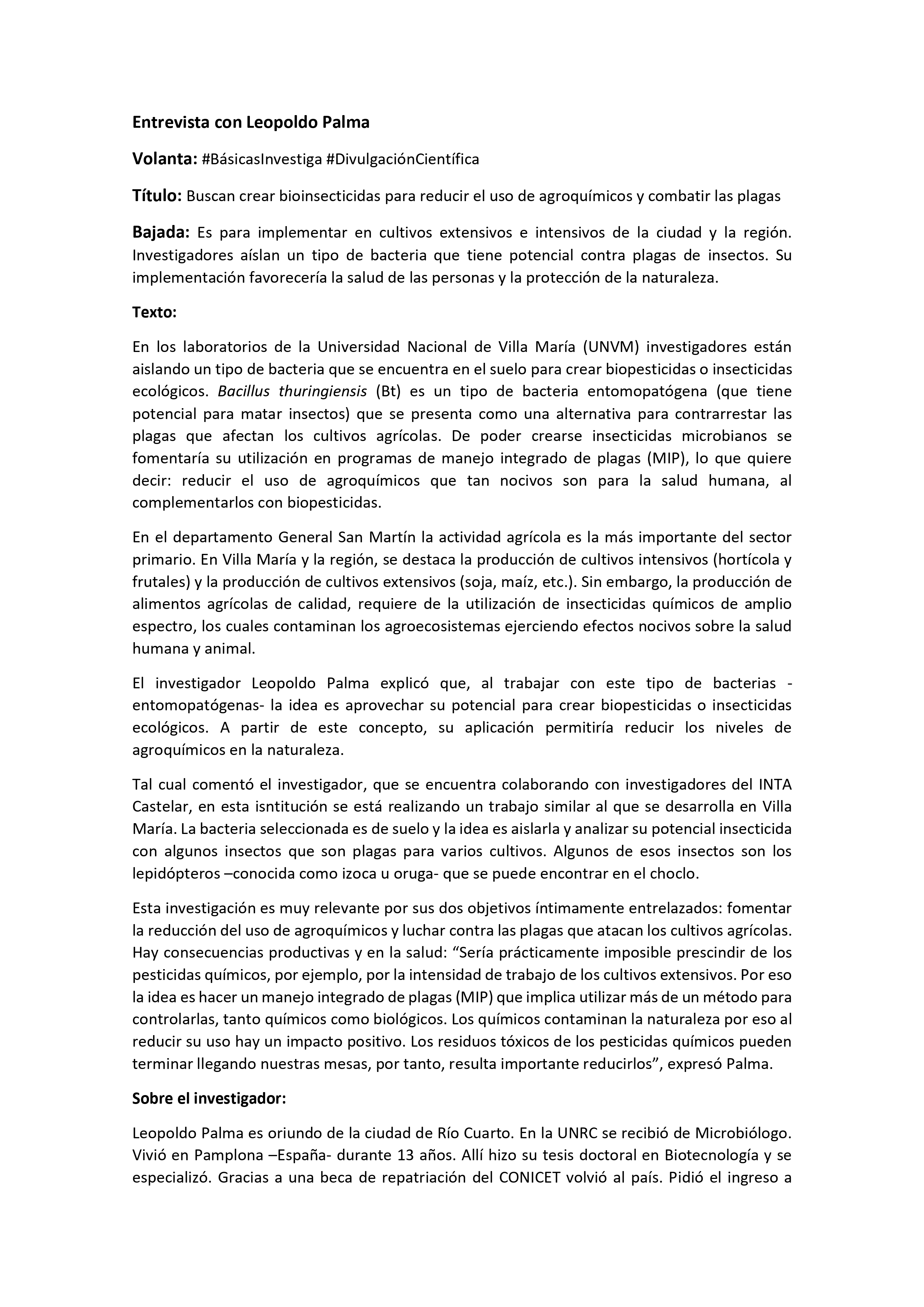 Página 1 de la Entrevista 19