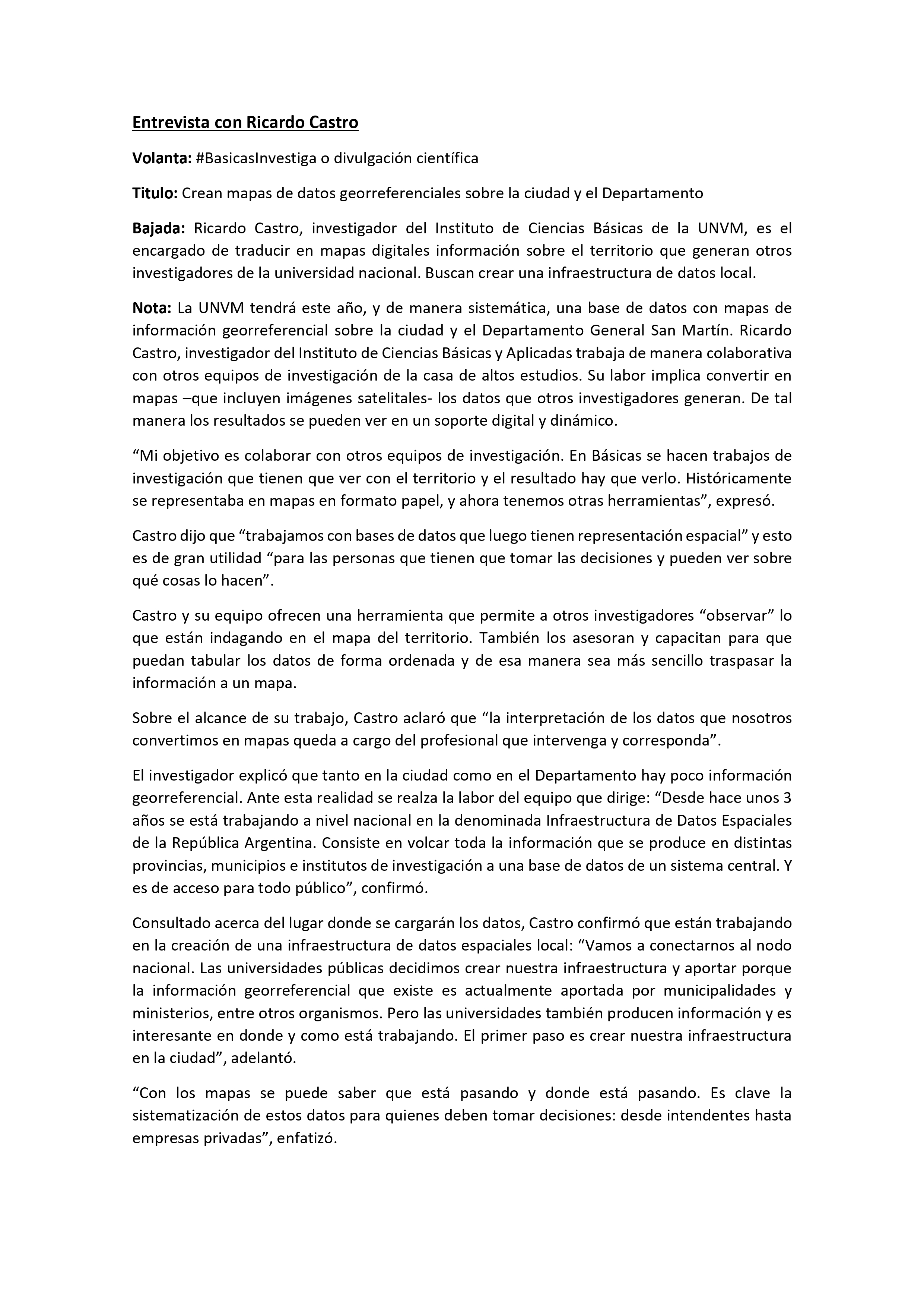 Página 1 de la Entrevista 31